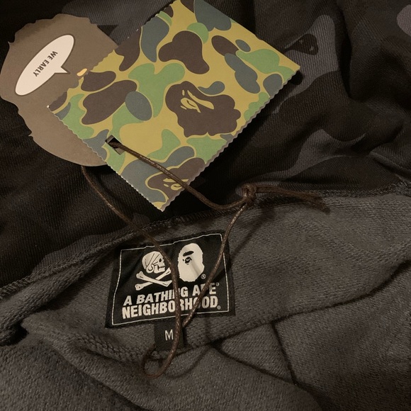 Bape A Bathing Ape X NBHD Shark Hoodie Medium - Picture 3 of 8